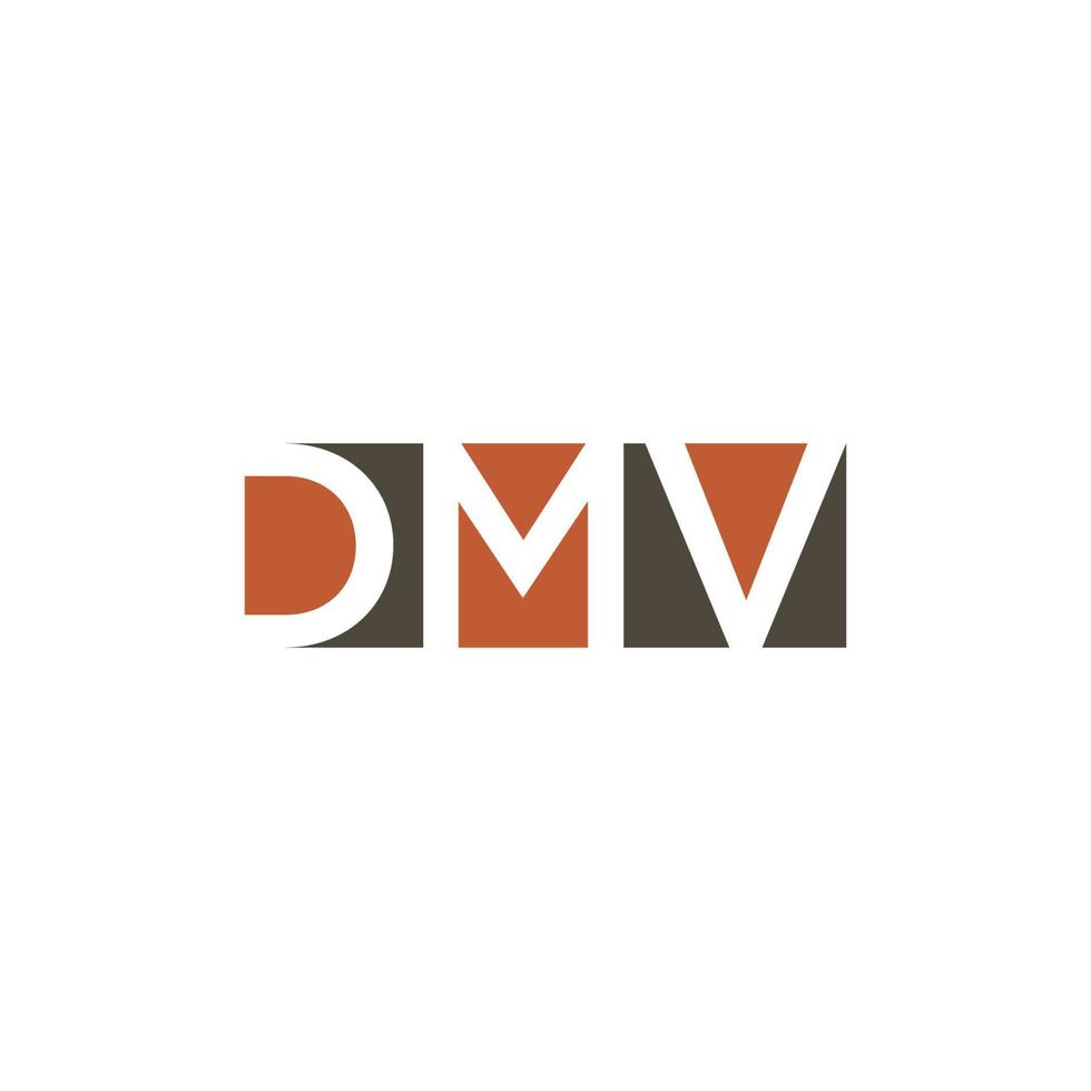 Letter DMV Logo Design vector