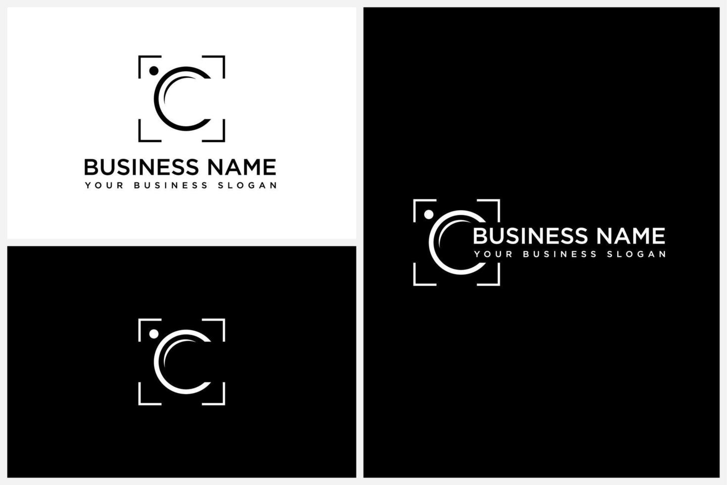 Photography Logo with letter C vector