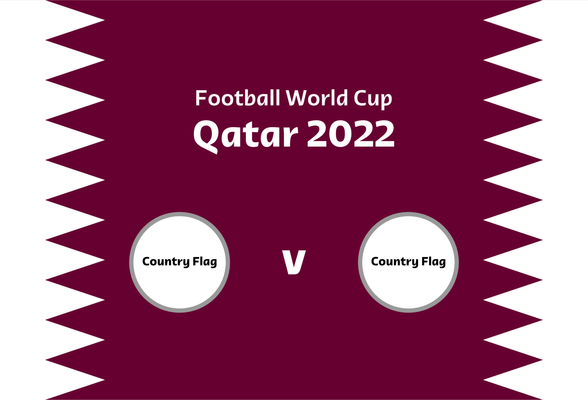 Qatar 2022 football world cup scoreboard poster free vector