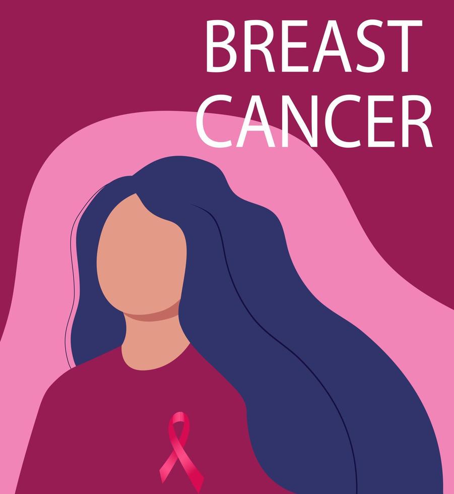 cinta rosa de la compañía de cáncer de mama. ilustración vectorial vector