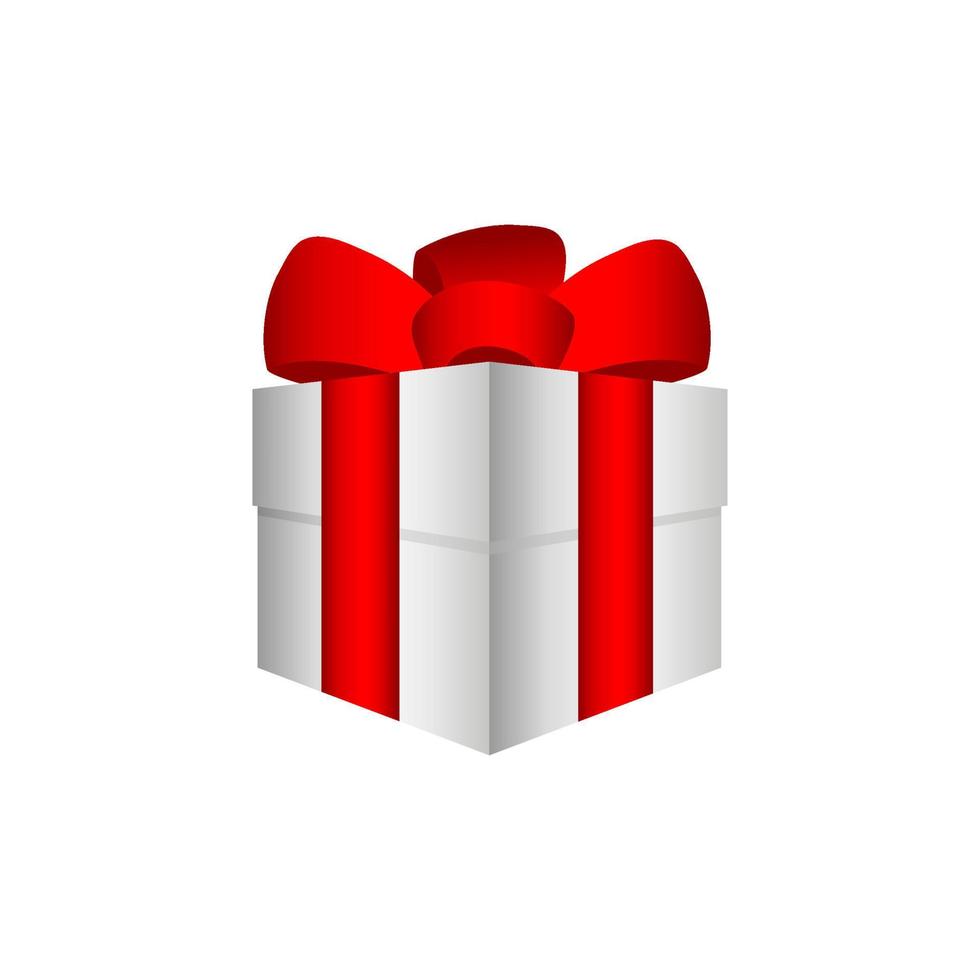 Christmas gift on a bow on a white background vector