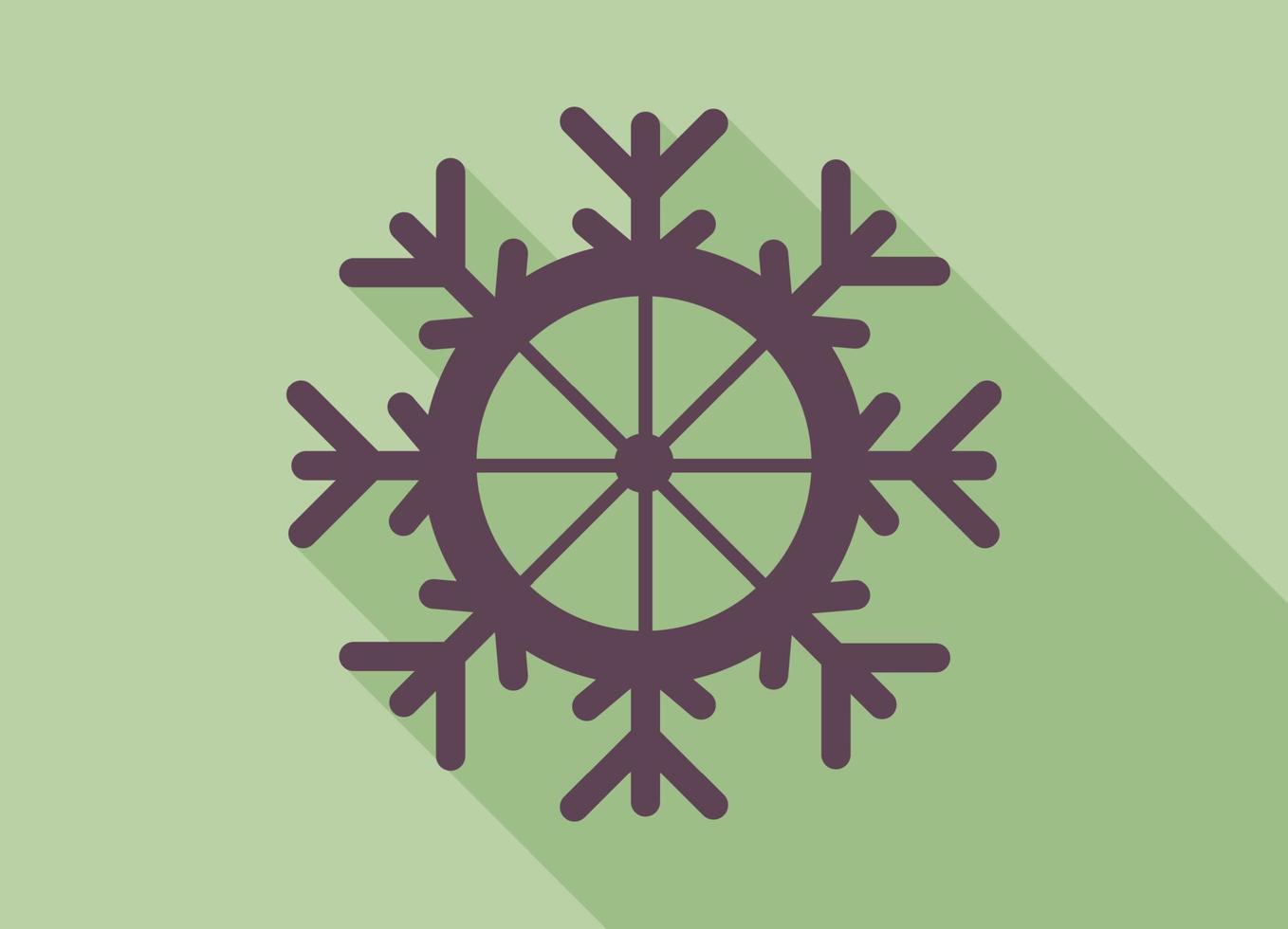 Abstract realistic winter christmas snowflake icon - Vector
