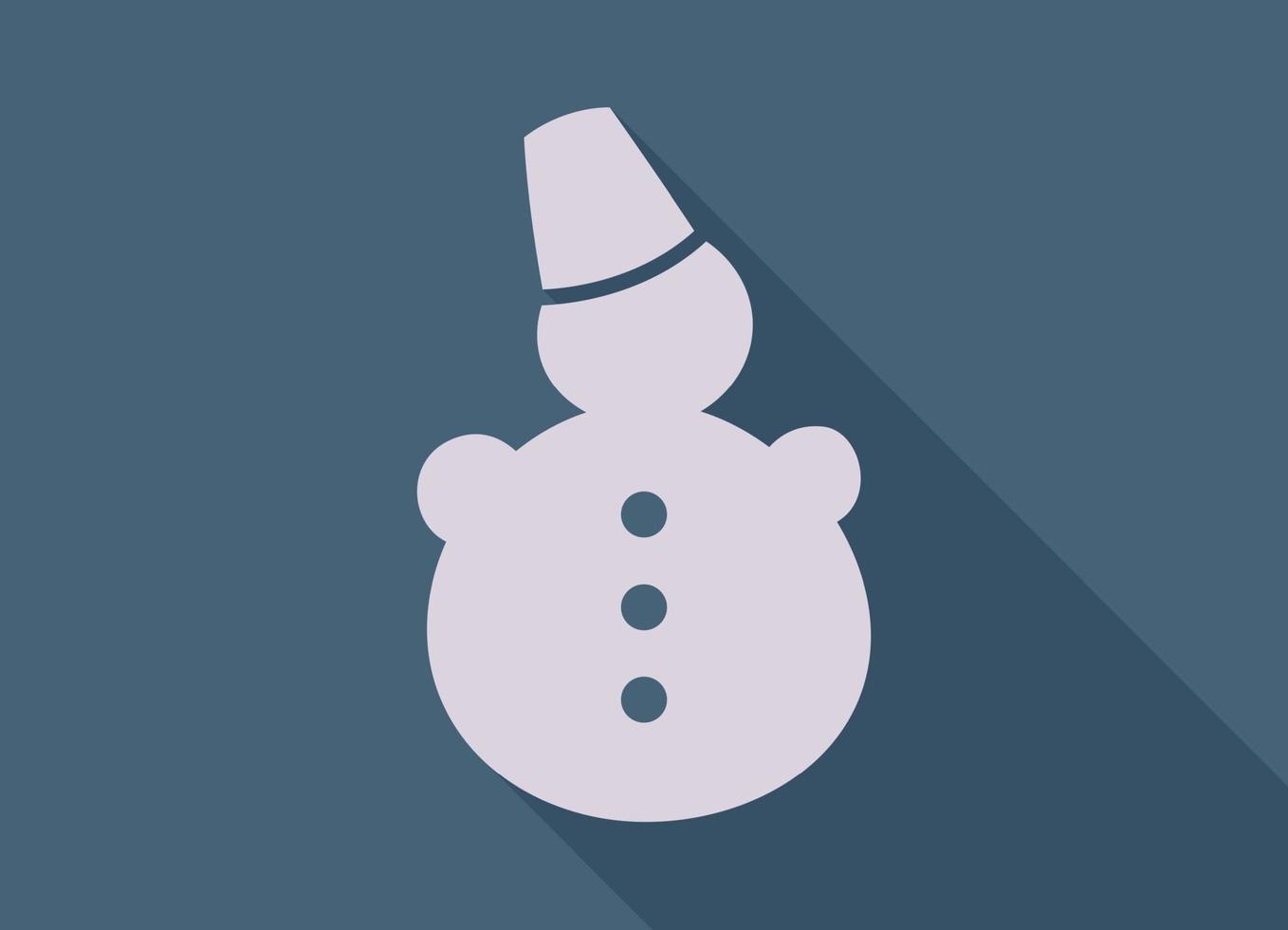 Abstract winter snowman, christmas holiday element - Vector