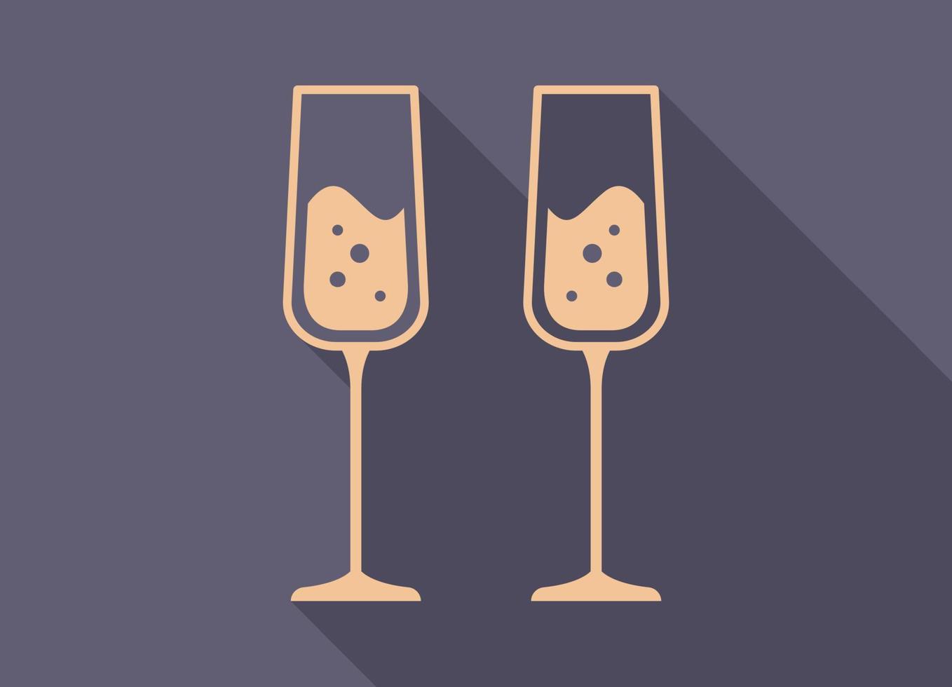 copas abstractas de champán, vacaciones de año nuevo - vector