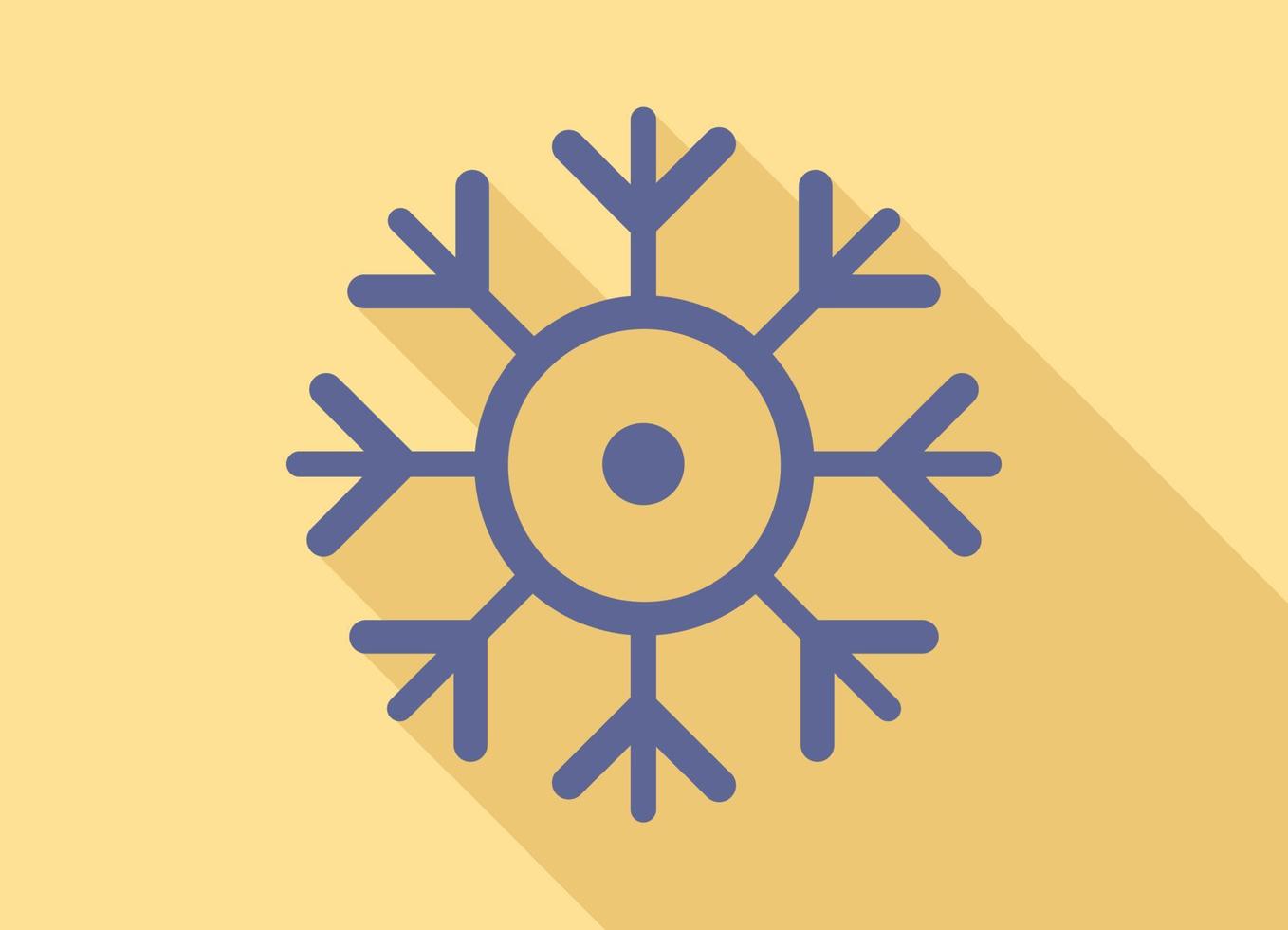 Abstract realistic winter christmas snowflake icon - Vector