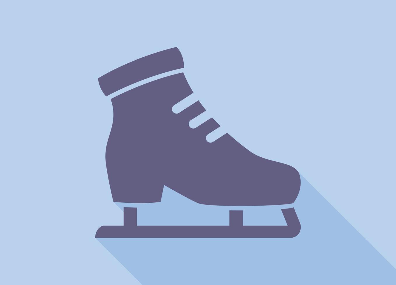 Sports figure skates, winter entertainment on ice - Vector