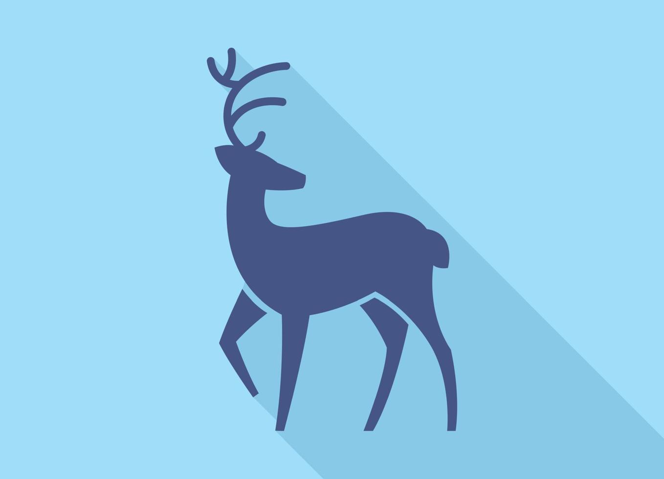 Wild animal deer, Christmas holiday element - Vector