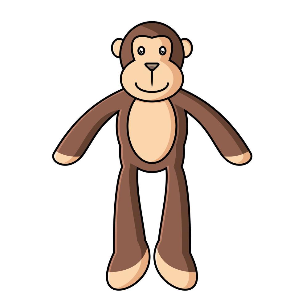 Illustration vector graphic of Cute monkey doll