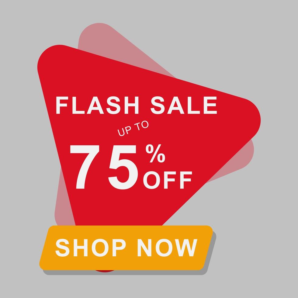 Flash sale label vector illustration. Editable stroke. EPS 10.