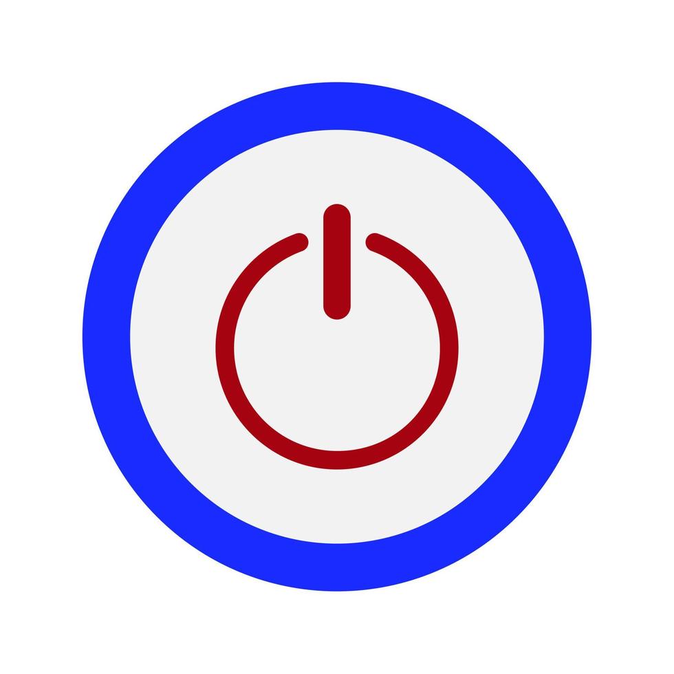 Power button icon on white background. Vector illustration. EPS 10.