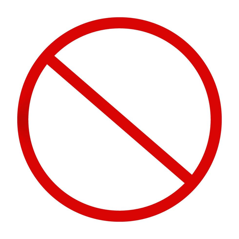 Stop sign icon, no sign, red warning. Vector illustration. EPS 10.