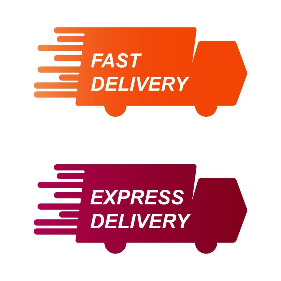 insignia del logotipo del servicio de entrega rápida o urgente. ilustración de vector de icono. eps 10.