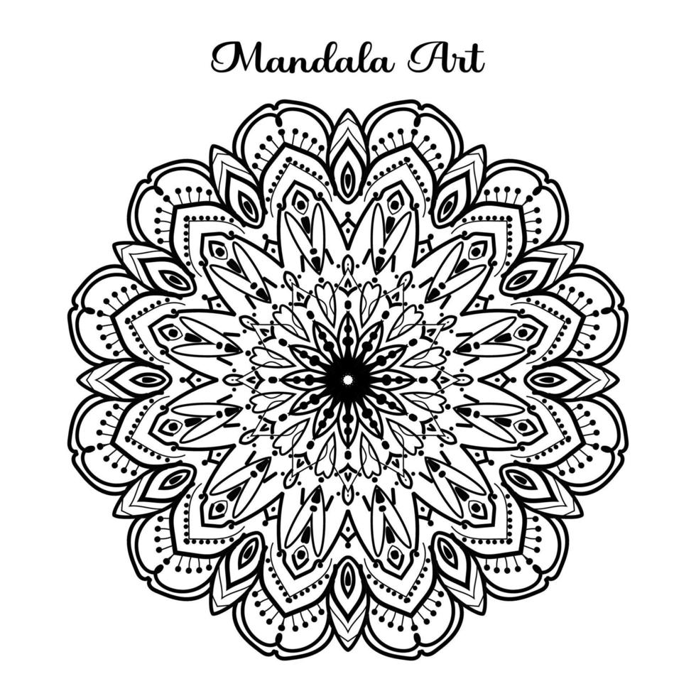 dibujo vectorial de arte mandala vector