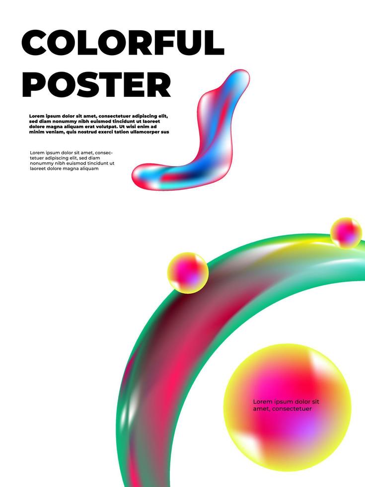 cartel colorido abstracto vector