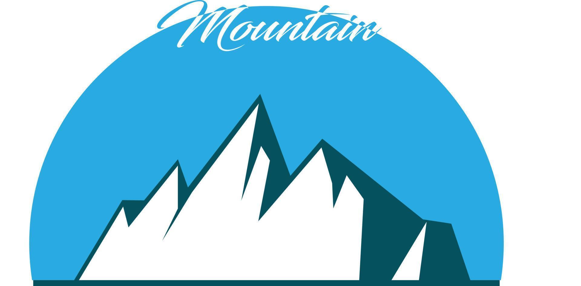 simple mountain logo design vector