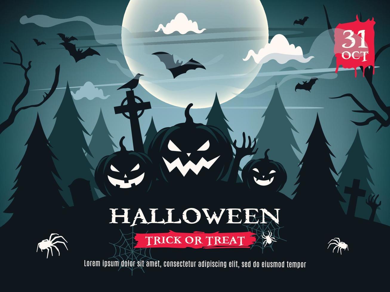 Happy Halloween background vector
