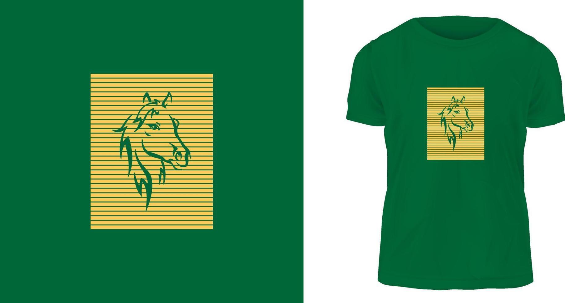 t shirt design concept, horse vector