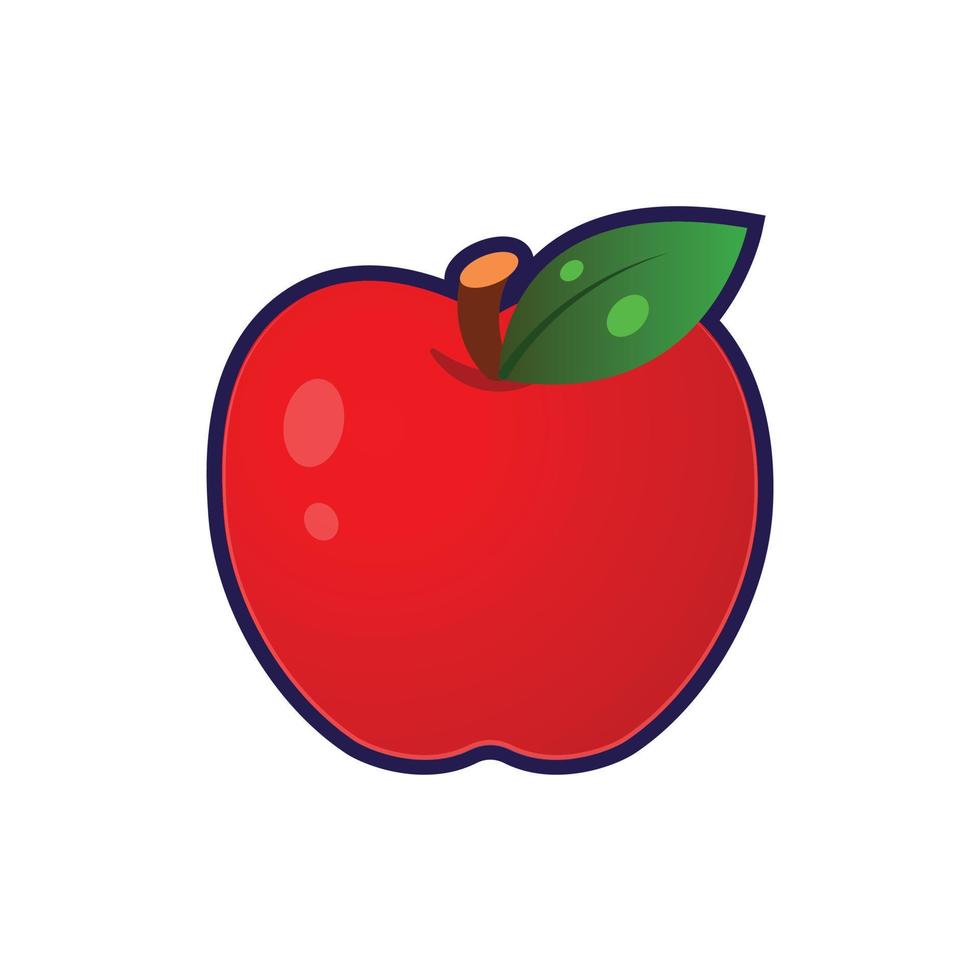 Fresh Apple Fruit Icon vector