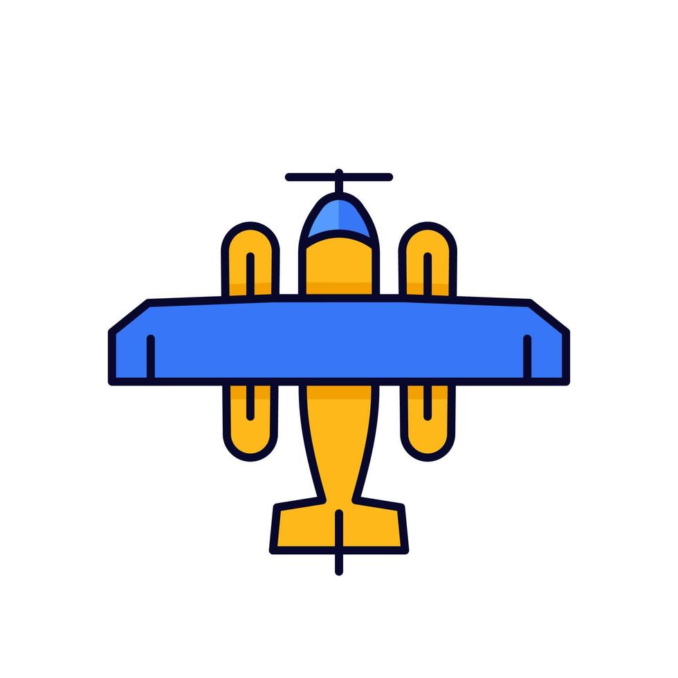 seaplane icon isolated on white vector