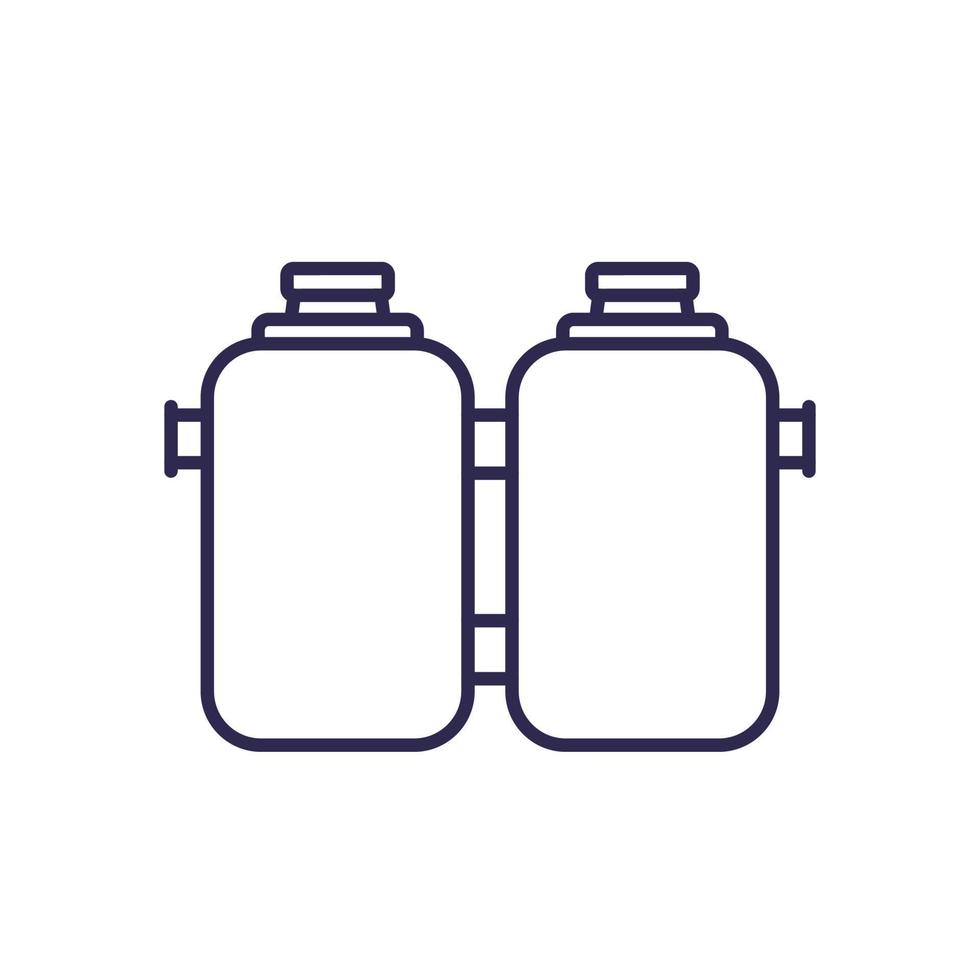 septic system with two tanks line icon vector