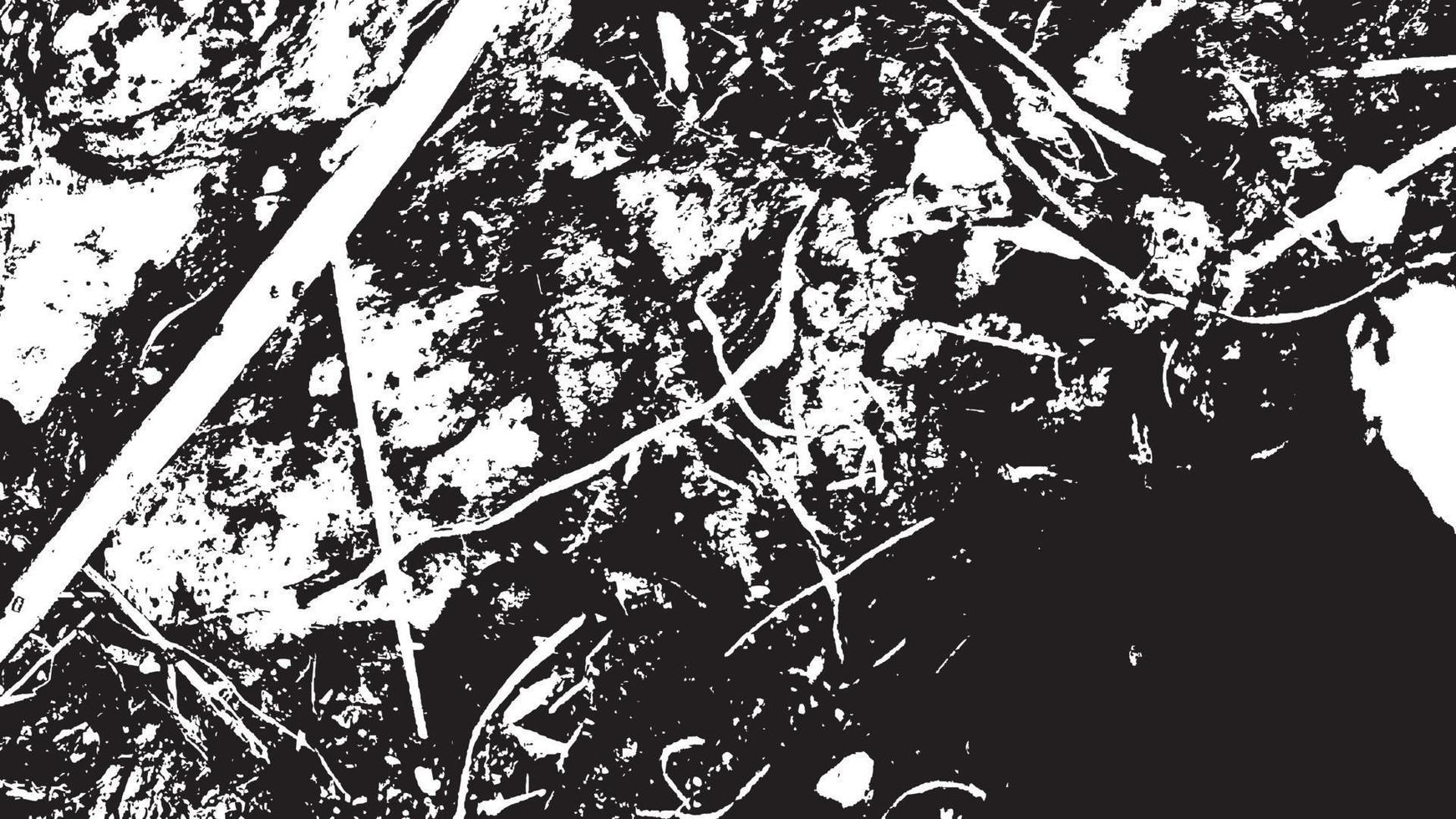 Black and White Distress Overlay Texture. Old Aged Vintage Background. vector