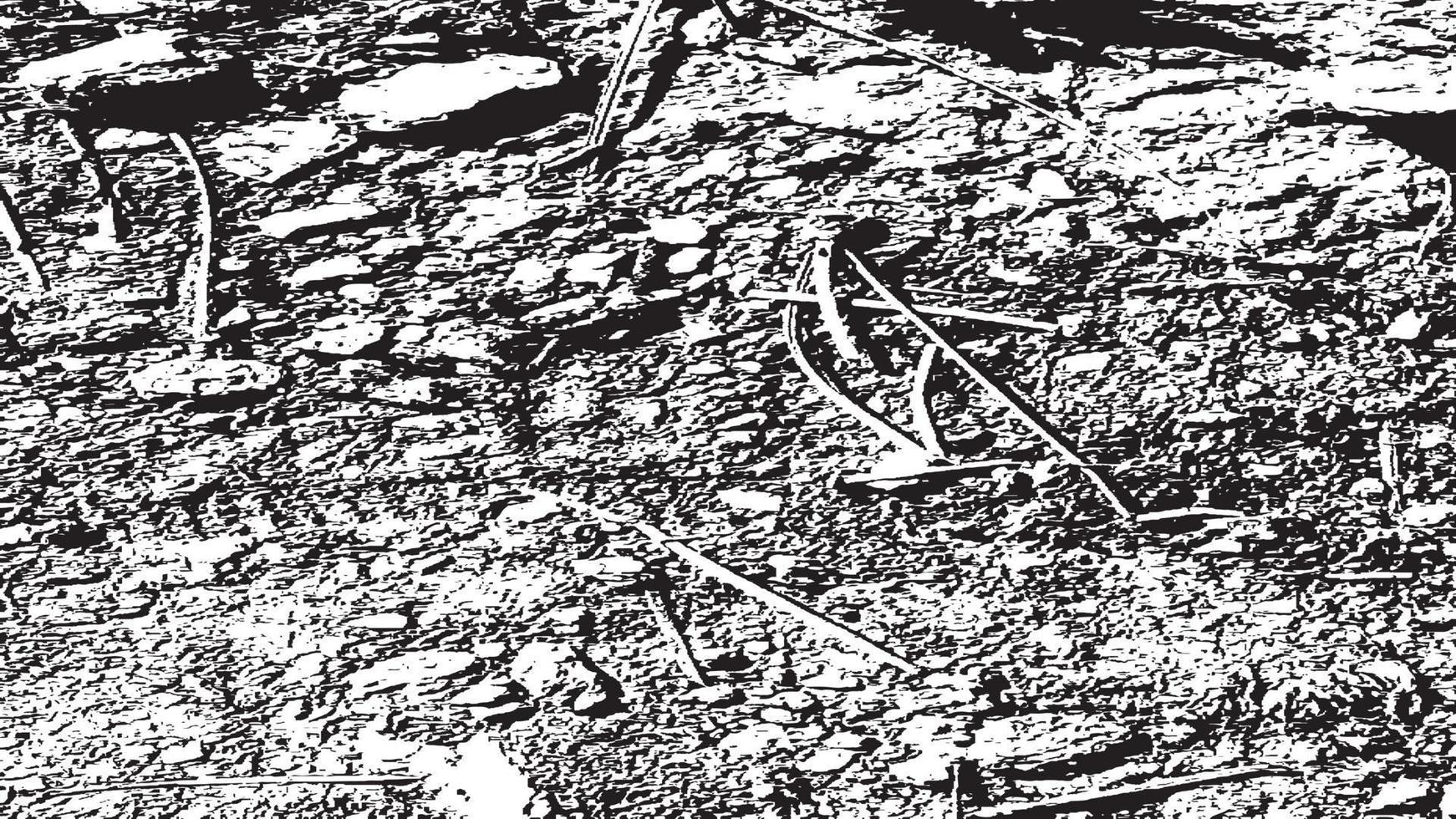 Black and White Distress Overlay Texture. Old Aged Vintage Background. vector