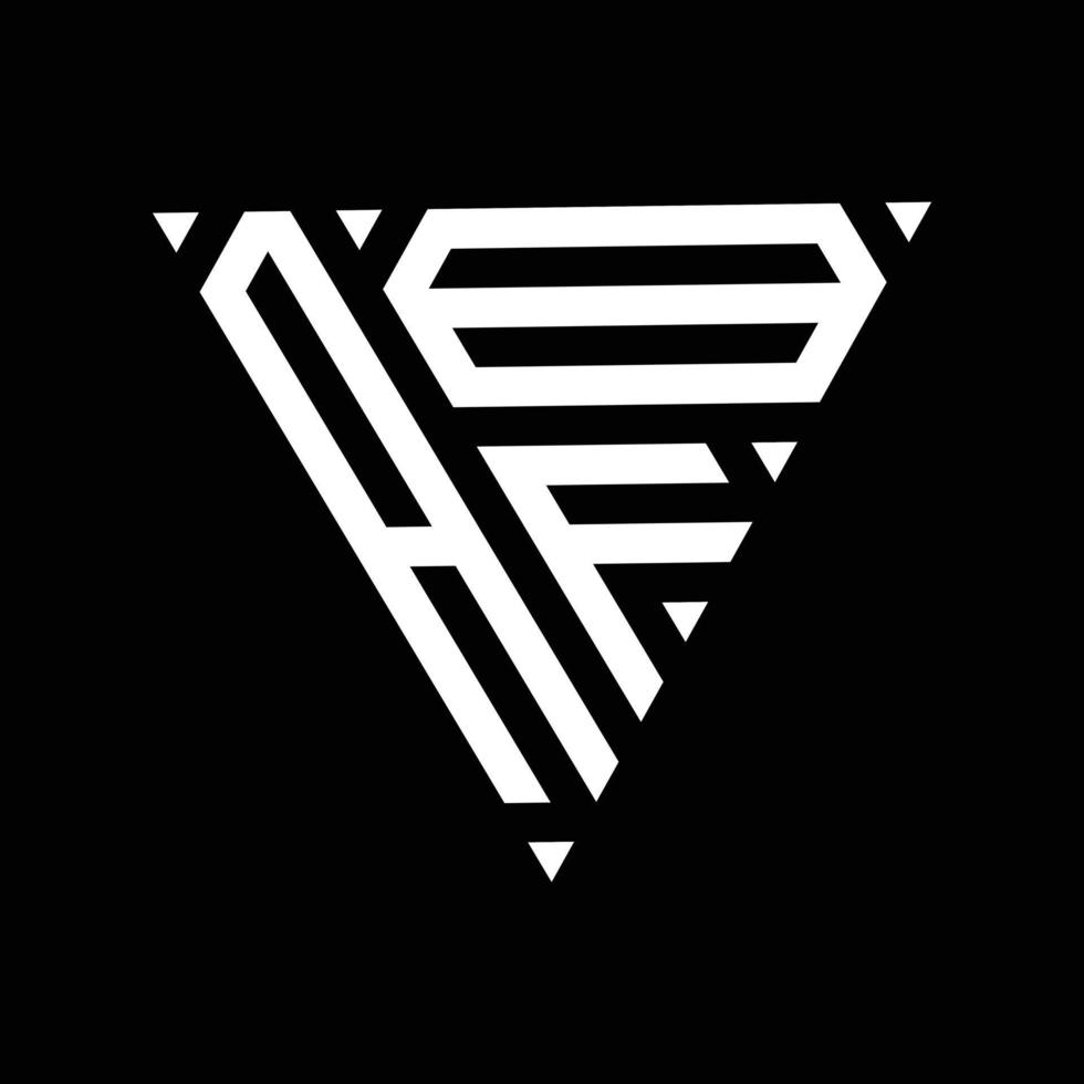 diseño de logotipo de letra de tres formas de triángulo creativo para su empresa. vector