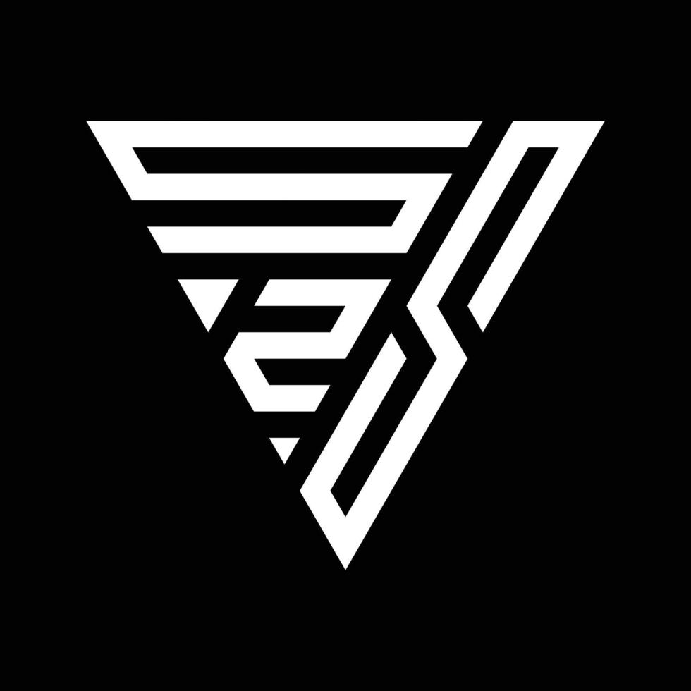 diseño de logotipo de letra de tres formas de triángulo creativo para su empresa. vector