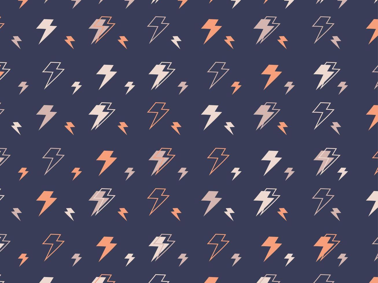 hermoso diseño de patrones sin fisuras de tormenta de flash dibujado a mano abstracto vector