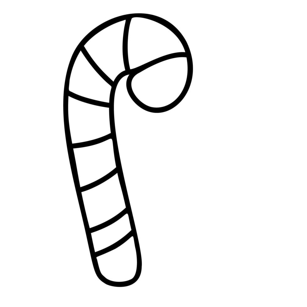 candy. striped stick cane vector