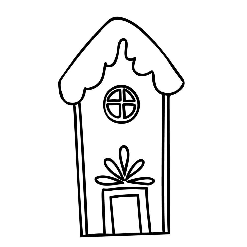 Christmas cookies. Gingerbread  house vector