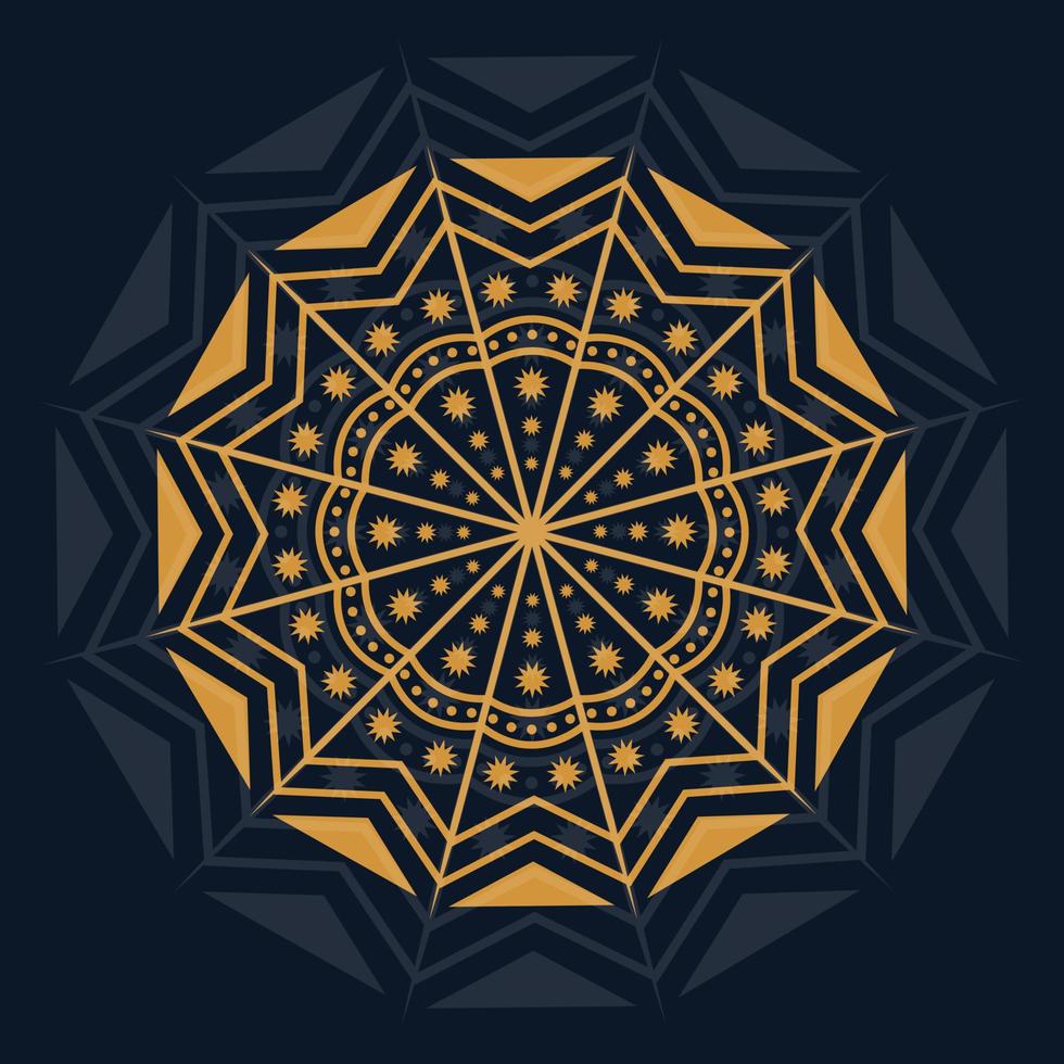 Happy diwali ornamental indian mandala art style vector illustration