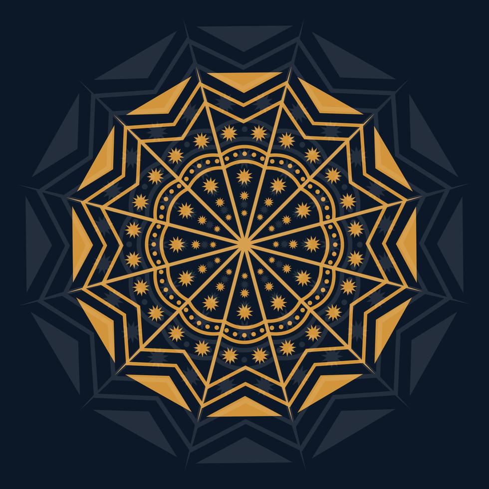 Happy diwali ornamental indian mandala art style vector illustration