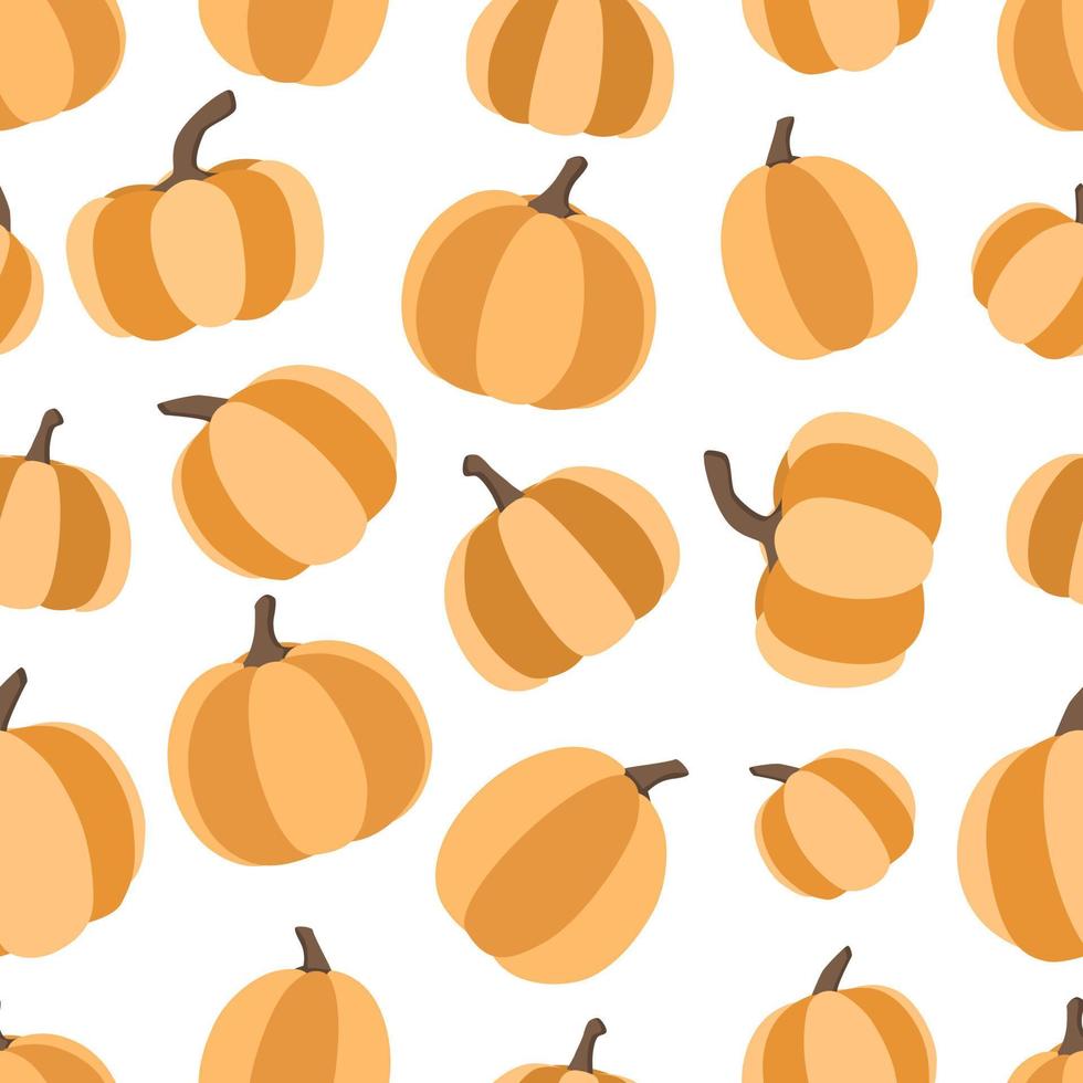 calabazas de patrones sin fisuras para el diseño de otoño. fondo para web, textil, pancartas, volantes, etc. vector