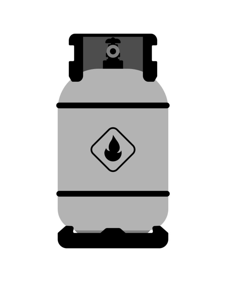 ilustración de cilindro de gas. estilo plano vector