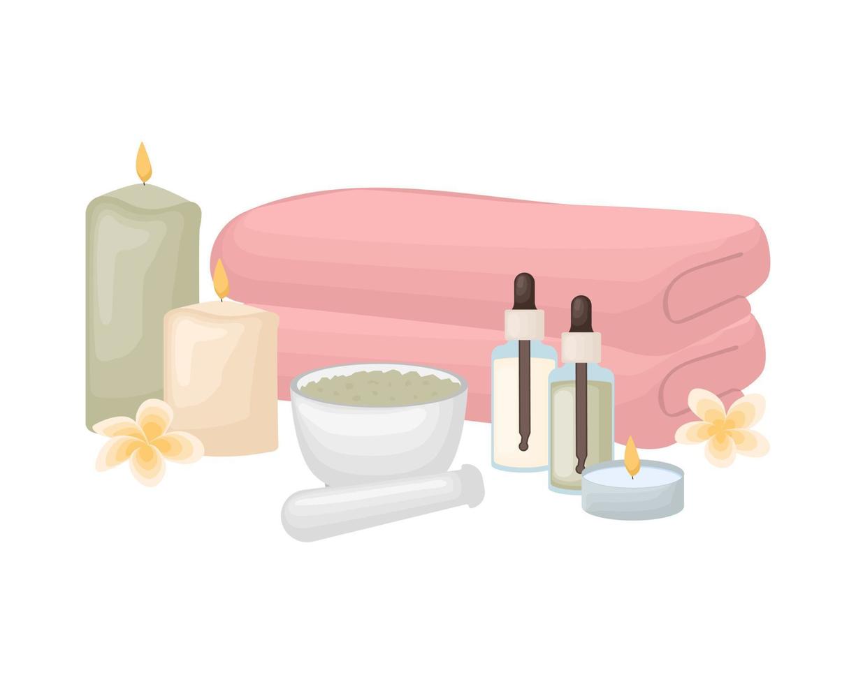 concepto de servicio de spa. fondo para web, páginas de inicio, etc. lindo estilo plano. vector