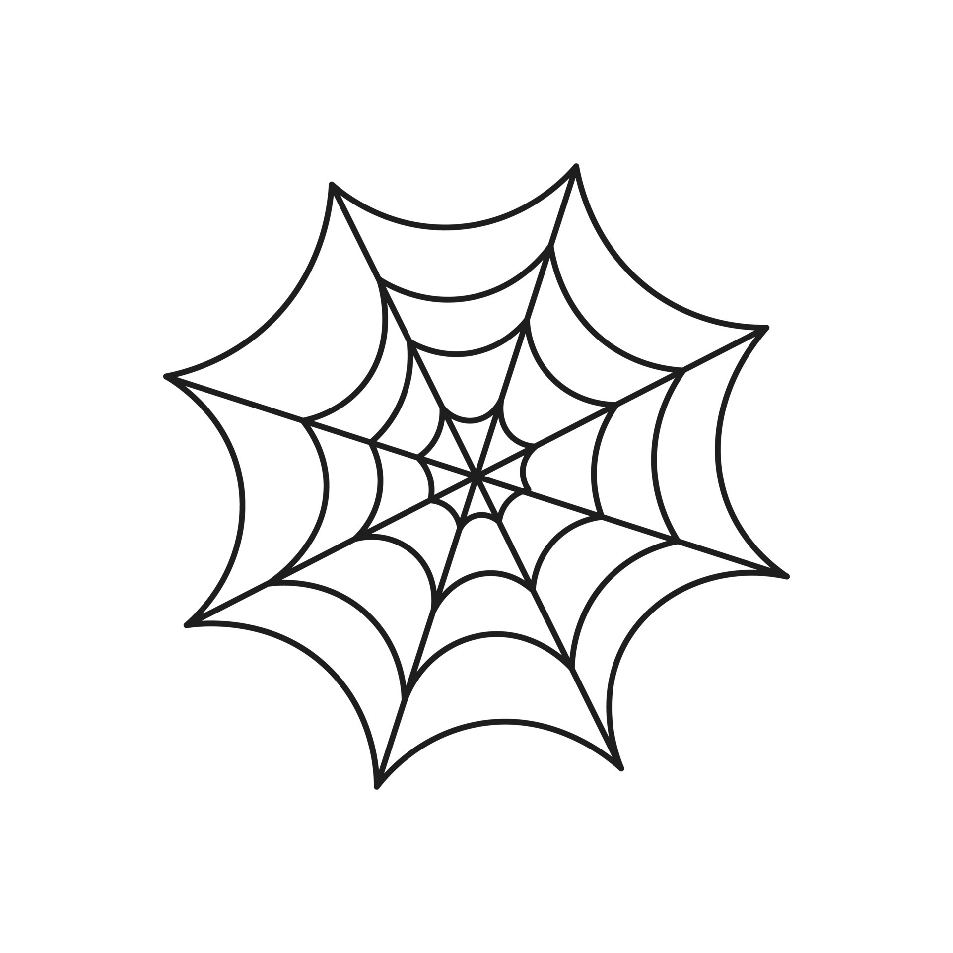 Spider web silhouette for Halloween design in cute cartoon style. 11450108  Vector Art at Vecteezy