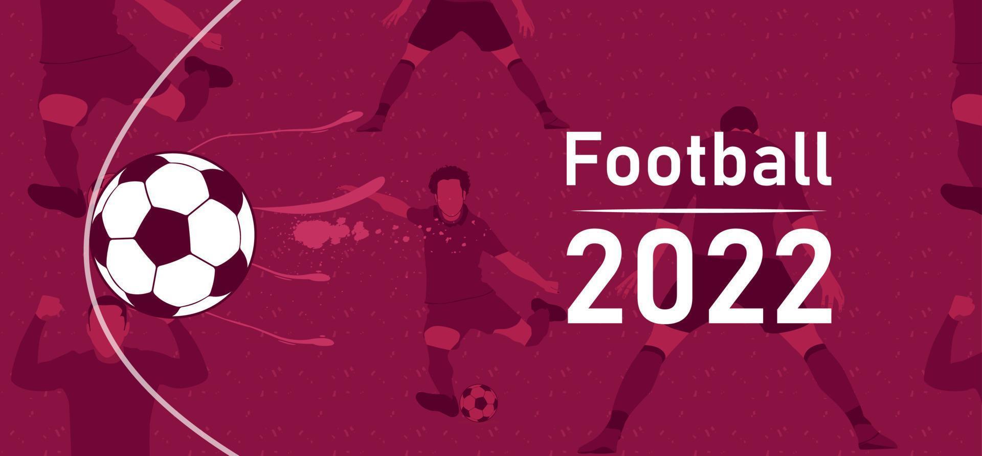 campeonato de fútbol 2022 sobre fondo moderno vector