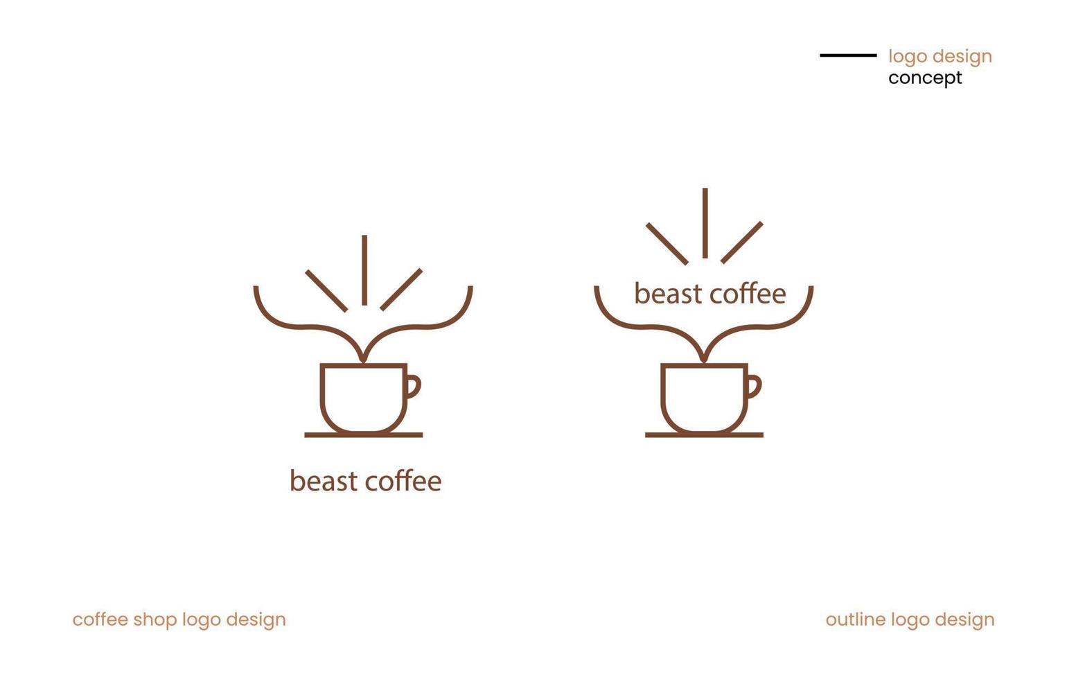 Logo design for coffee shop with two types of design variations to choose from. coffee logo design with best brewed coffee icon illustration. vector