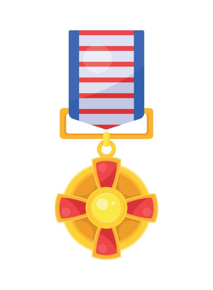 medalla de estados unidos con cruz vector