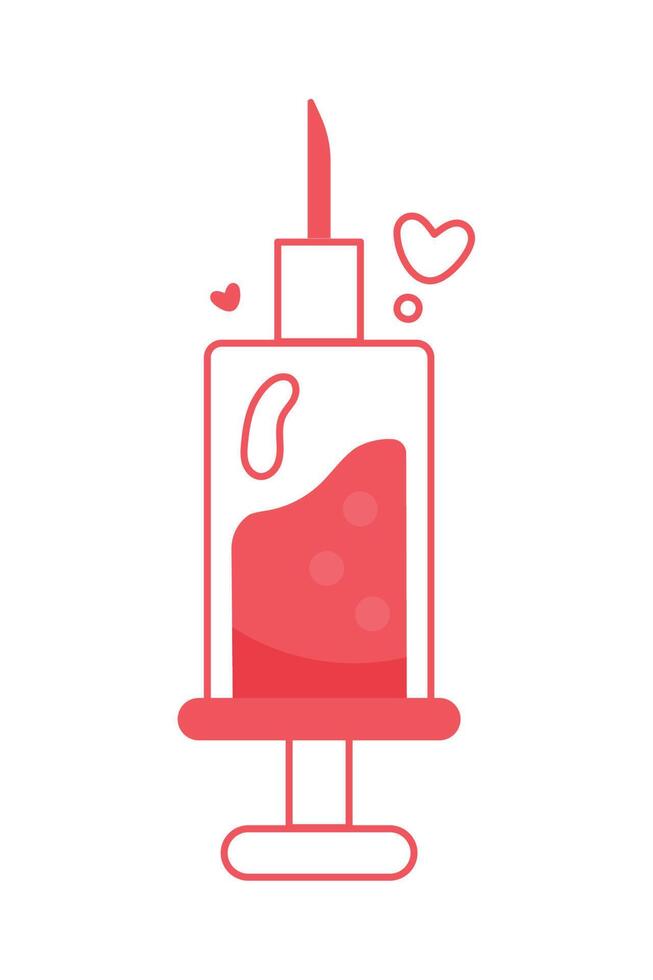 syringe with blood vector