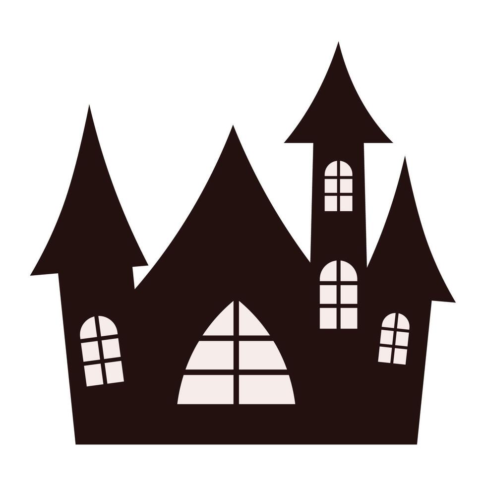 halloween dark castle vector