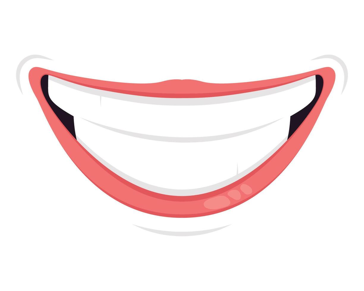 boca feliz sonriendo emoji vector