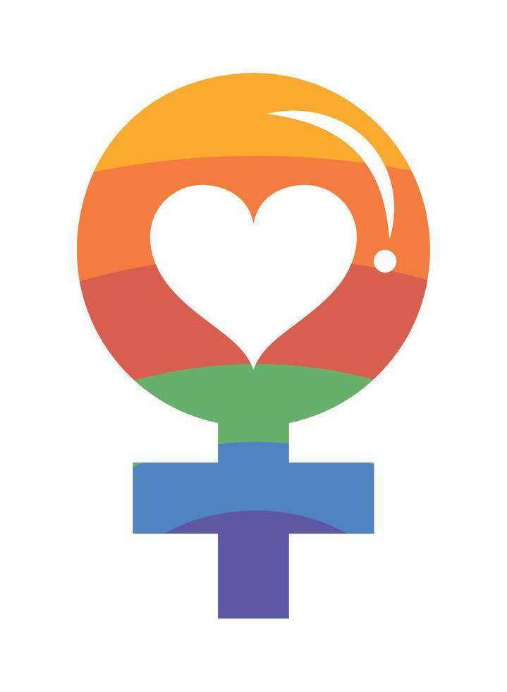 lgtbi flag in female gender vector