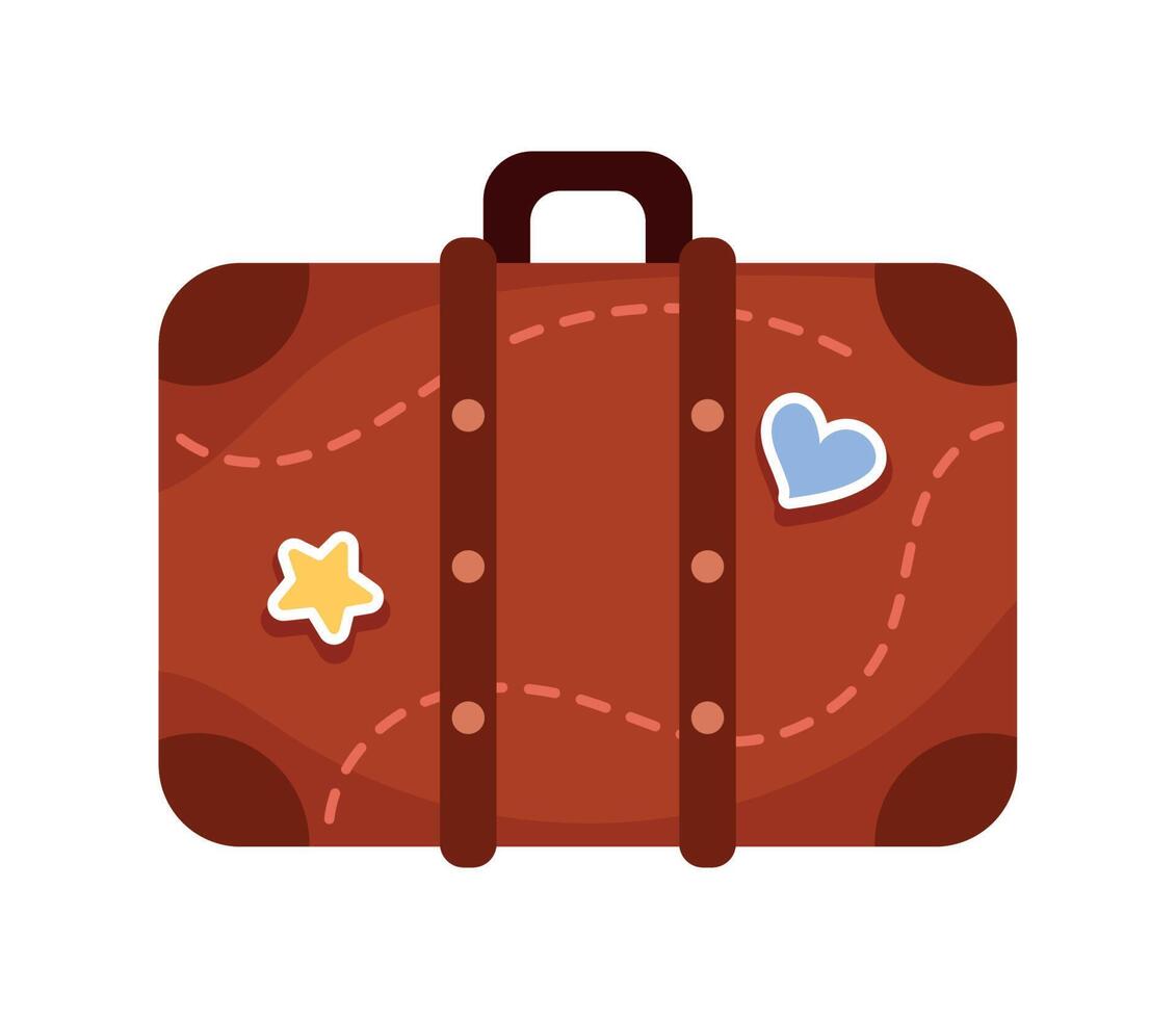 travel suitcase with stickers 11450799 Vector Art at Vecteezy