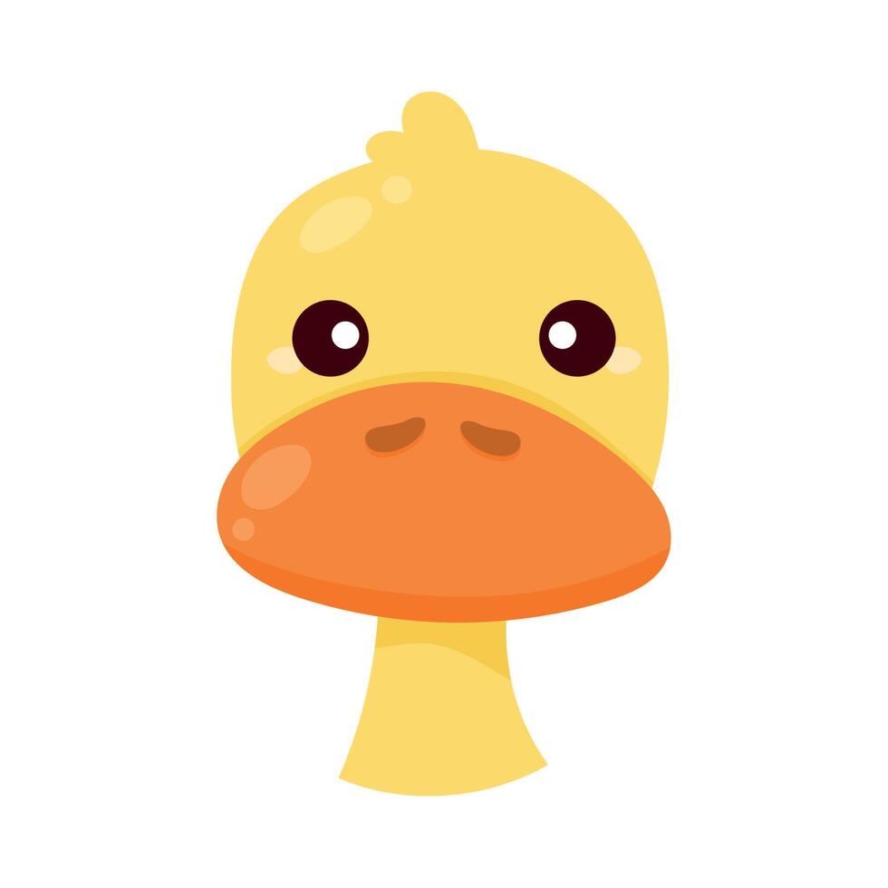 duck farm animal head vector