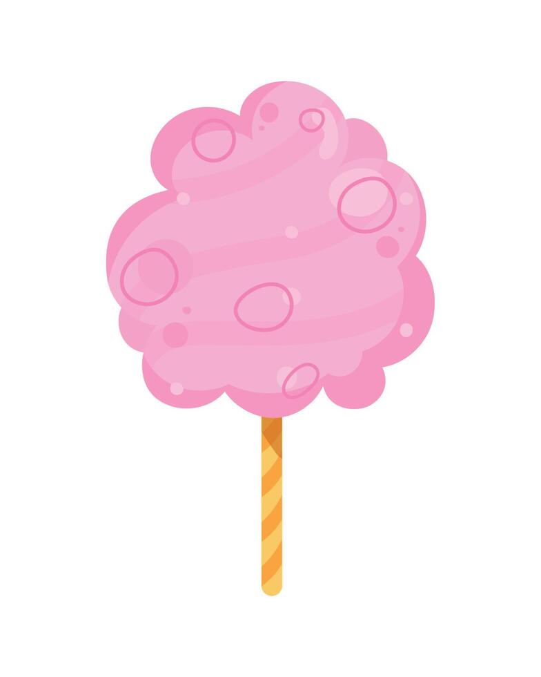 sweet cotton candy vector