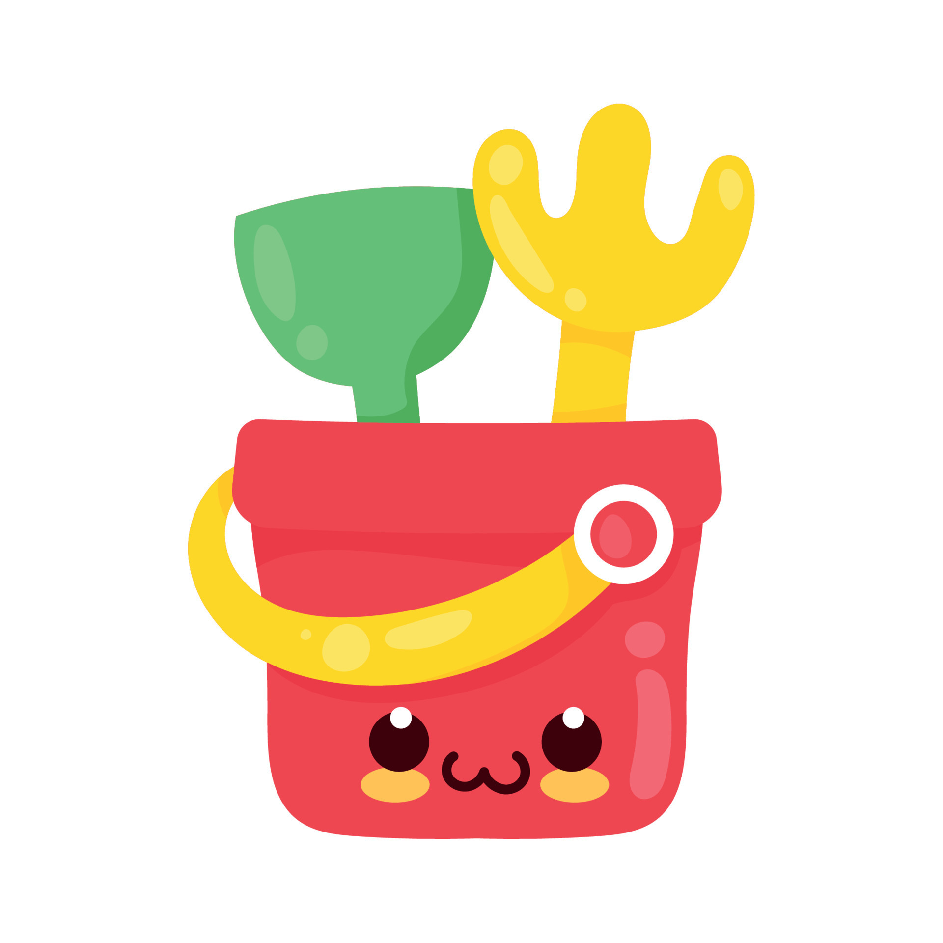 sand bucket kawaii style 11450861 Vector Art at Vecteezy