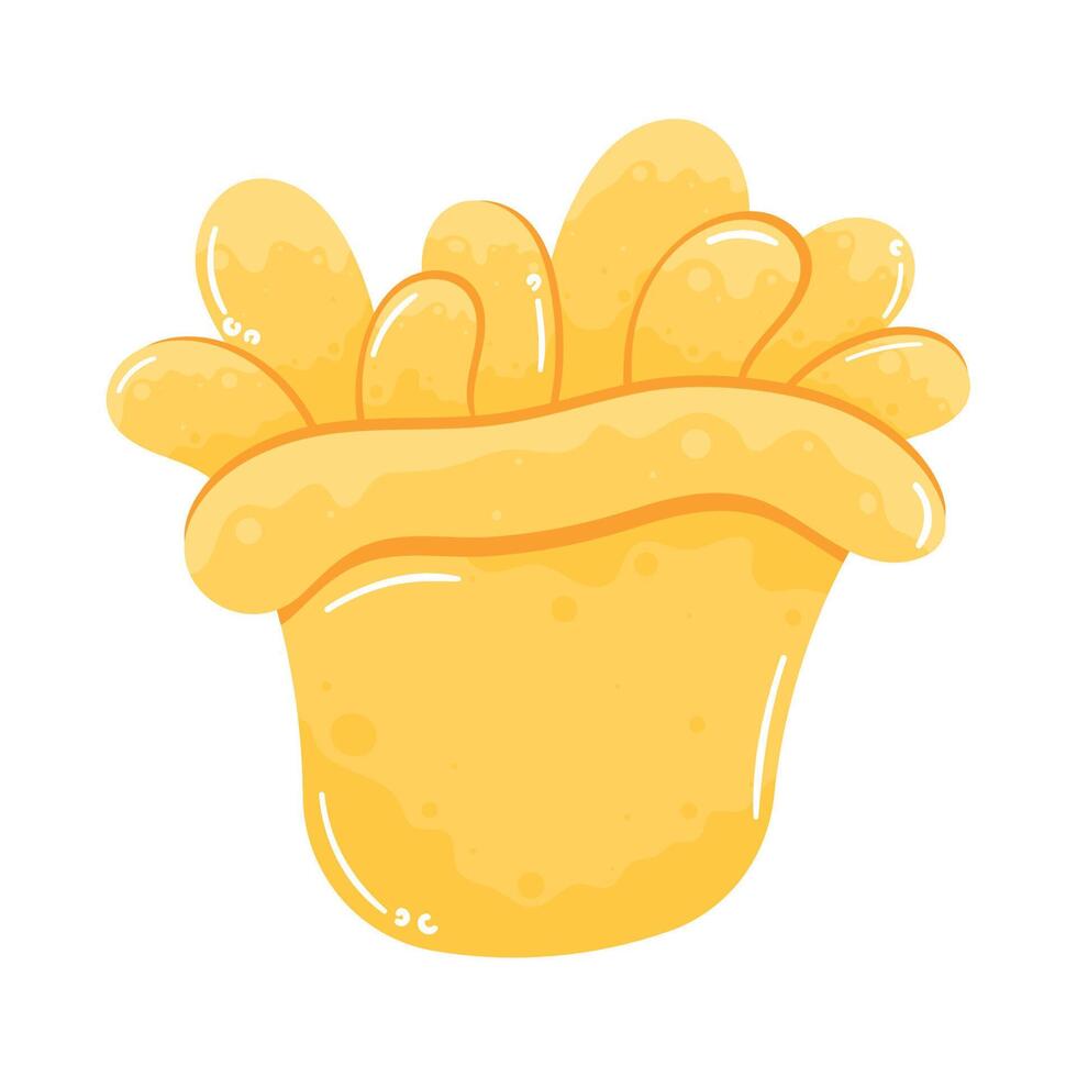 yellow seaweed sealife plant vector