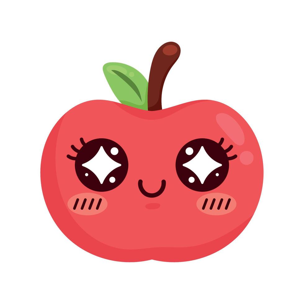 tomate kawaii fruta vector